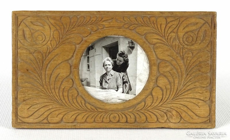 1K515 old carved folk photo holder 1946 Willenbach