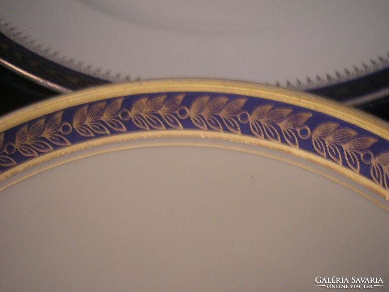 U25 luxury Art Nouveau antique tableware sapphire blue + gilded rarity for sale in one
