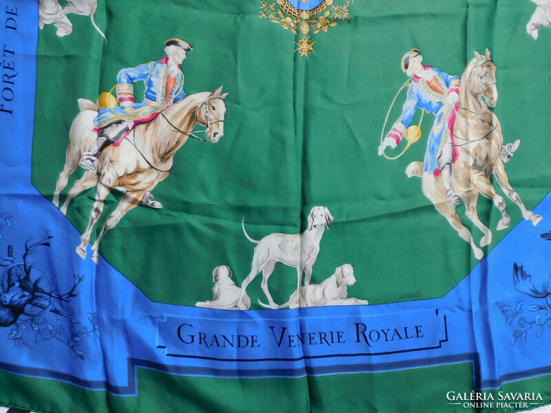 Hermes vintage silk scarf grande vénérie royale - 60s