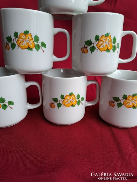 Retro cocoa lubiana floral flower pattern mug mugs nostalgia collector's item