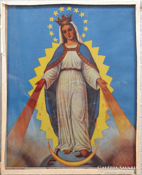 Régi szűz Mária nyomat