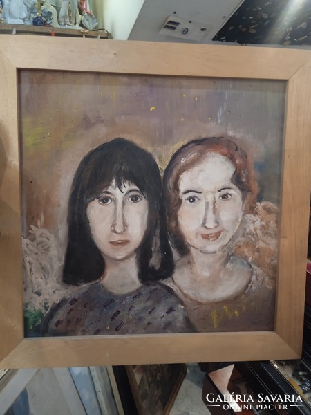 XX. századi magyar művész, olaj, karton festmény, 50 x 50 cm-es nagyságú.