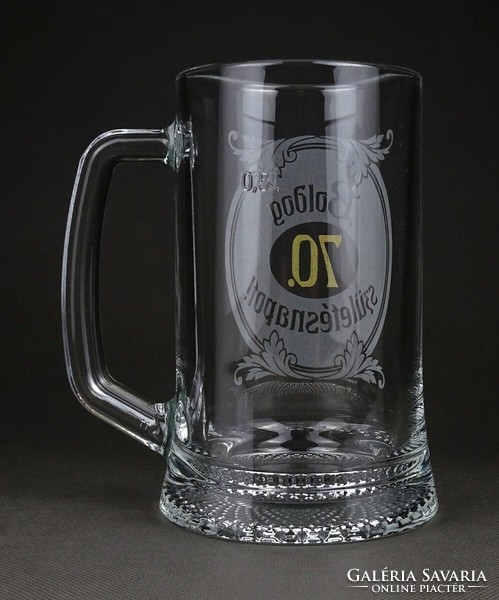 1K527 happy 70th birthday gift beer mug 0.5 Liter