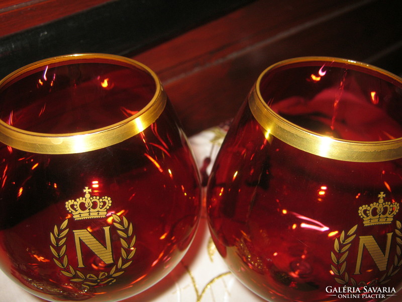 Retro crystal Napoleon cognac glass
