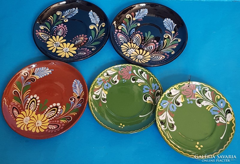 5 old ceramic wall plates