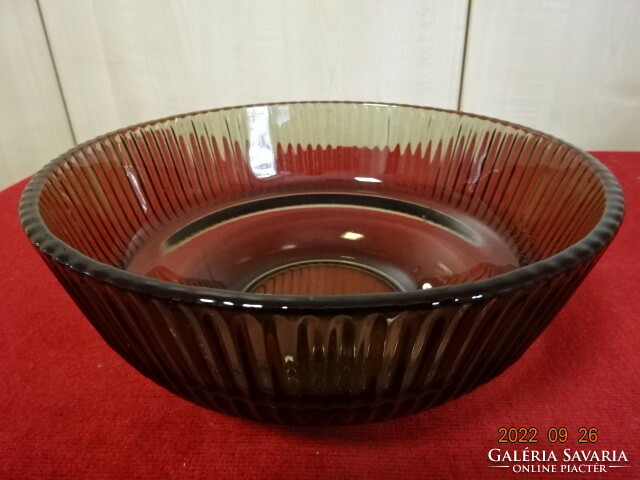 Colored glass bowl, diameter 21.5 cm. He has! Jokai.