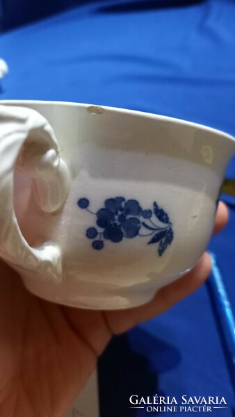 Kék virág mintás Gránit Kispest csésze szett