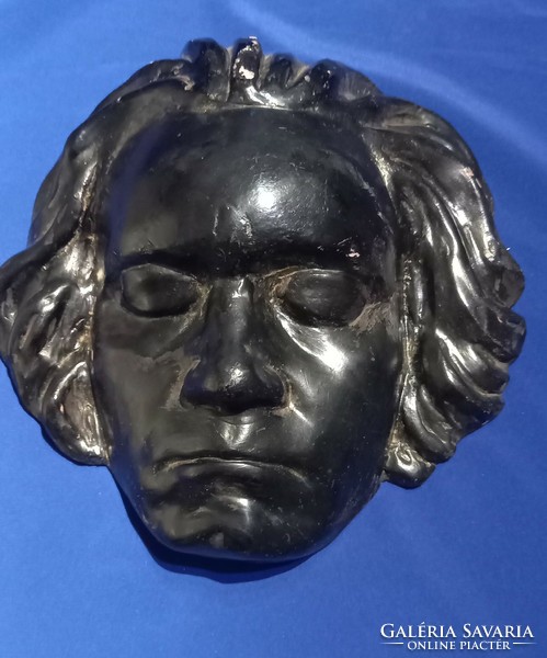 Csapváry-Beethoven ceramics, wall decoration, wall mask, portrait