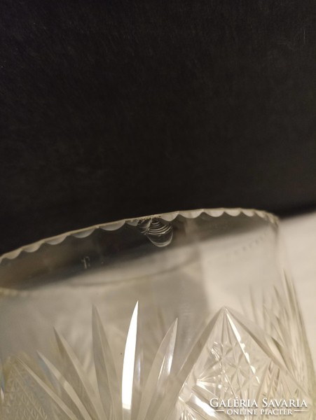 Ólomkristály váza, 26 cm magas, 14,5 cm átmérő