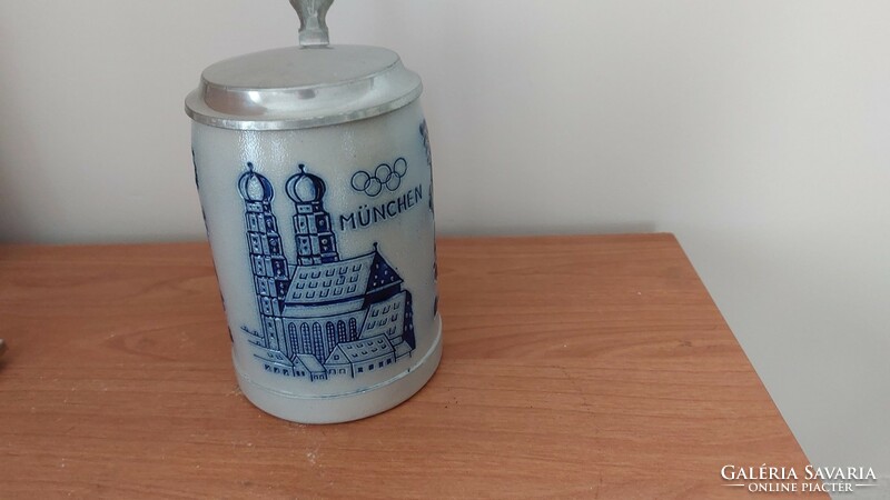 (K) German lidded jug Munich Olympics