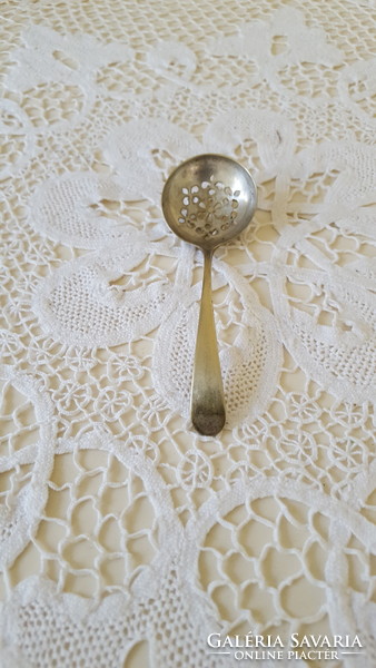 Antique silver plated tea strainer