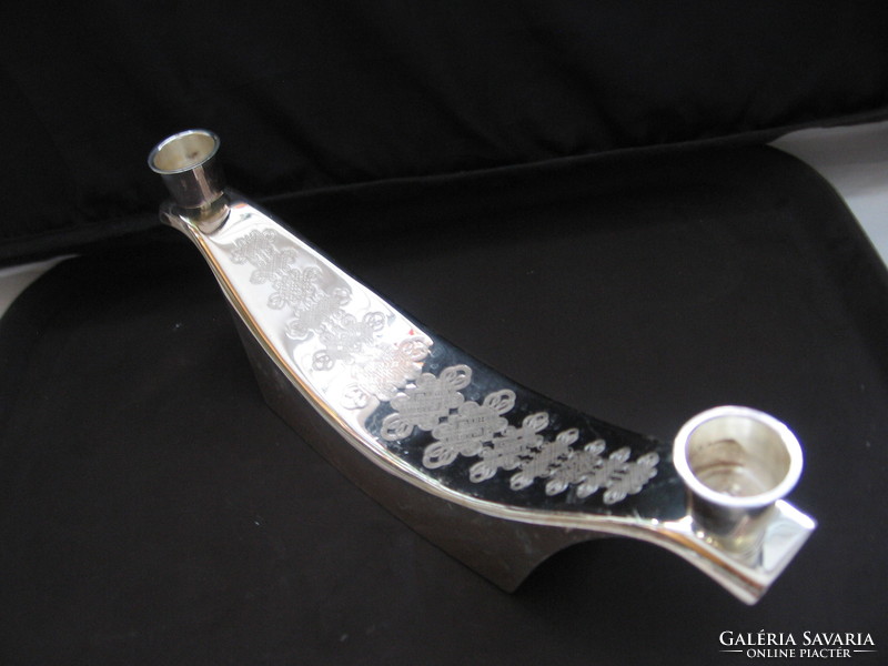Wmf ikora ep brass art deco bauhaus silver plated candle holder