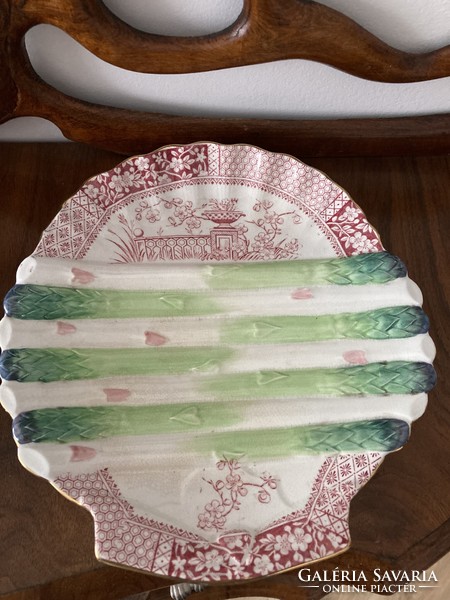 Adderleys English earthenware asparagus plates - 2 pcs