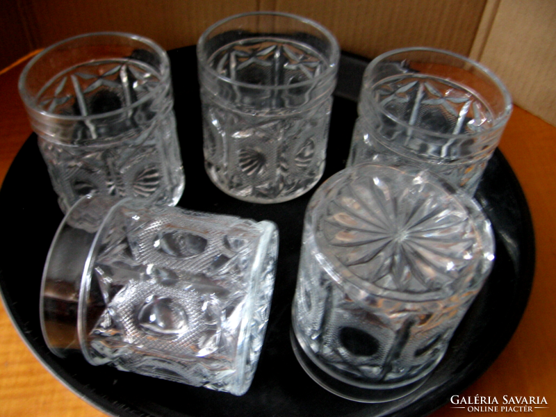 5 Pcs candle holders, whiskey glasses