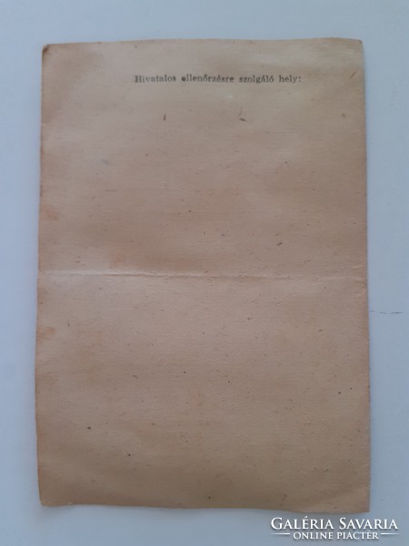 Régi mezőgazdasági dokumentum 1967 Termelői Igazolvány