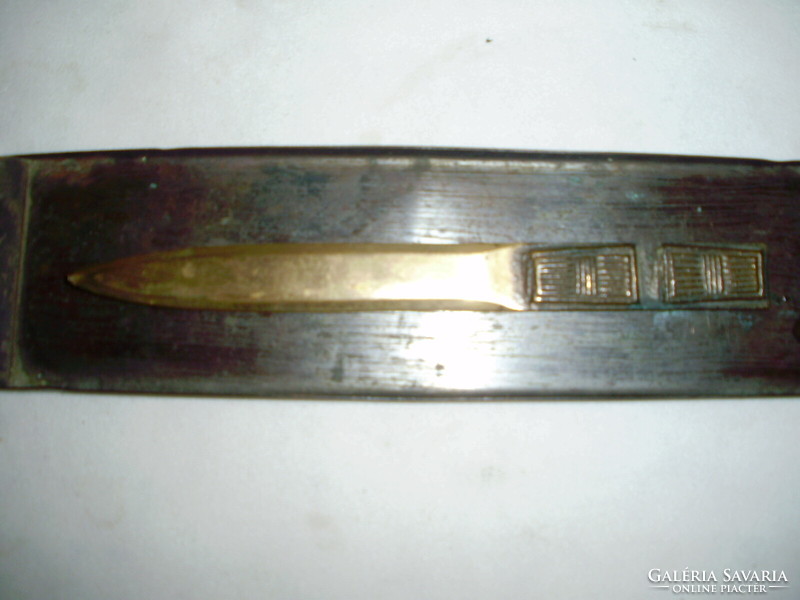 Copper leaf cutter set - knife, tray