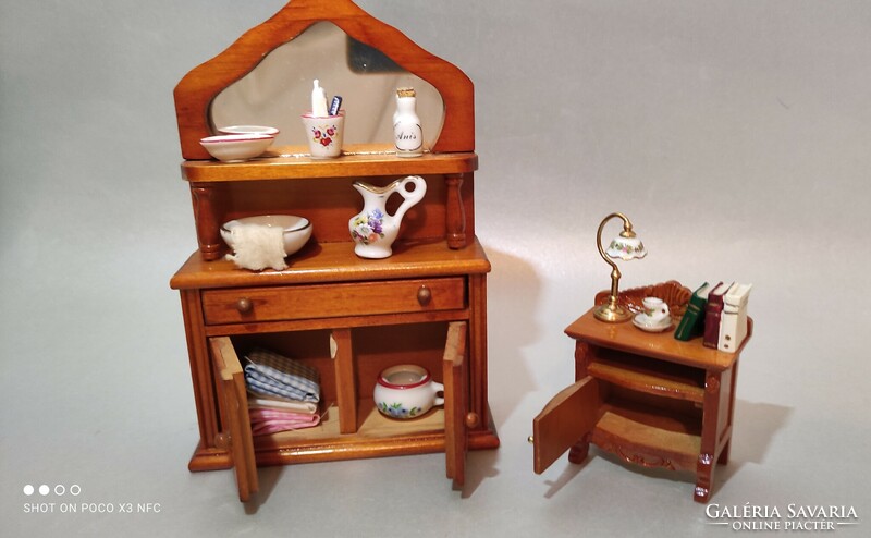 Reutter original high-quality dollhouse baby furniture, two together
