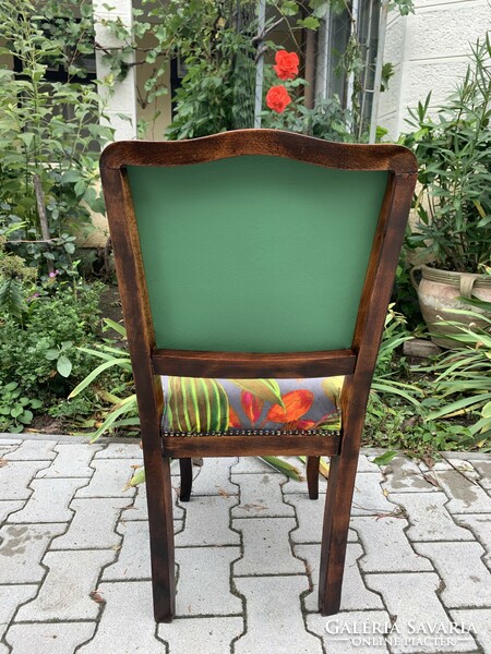Antique chairs dressed in beautiful autumn upholstery