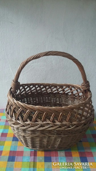 Old wicker shopping basket