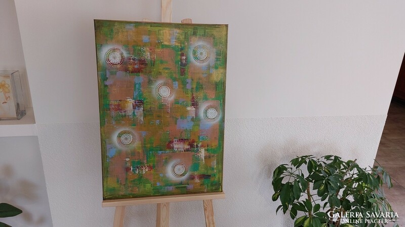 (K) exquisitely crafted suggestive abstract painting 50x70 cm (marked)