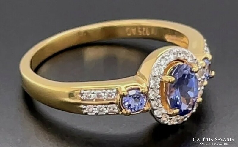 Fabulous tanzanite gemstone ring, size 56 925 silver new