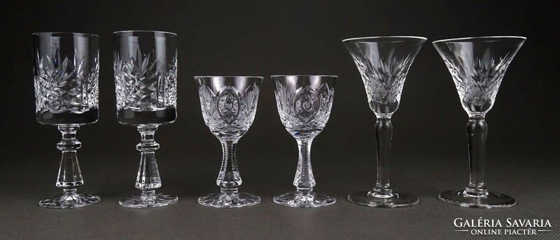 1K678 flawless stemmed crystal brandy glasses 3 pairs