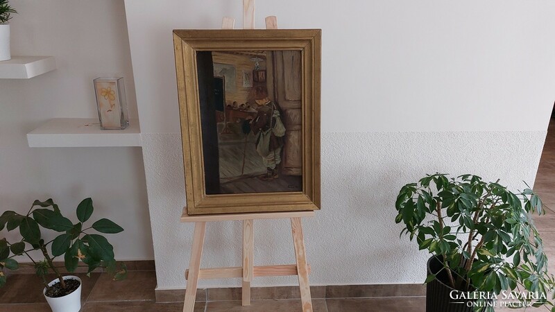 (K) Kis Bicebóca festmény 50x67 cm kerettel