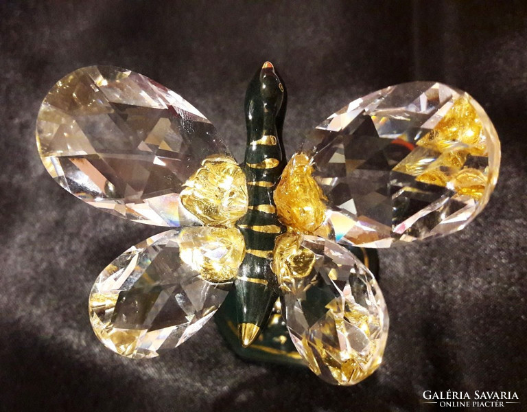 Antique, marked crystal butterfly