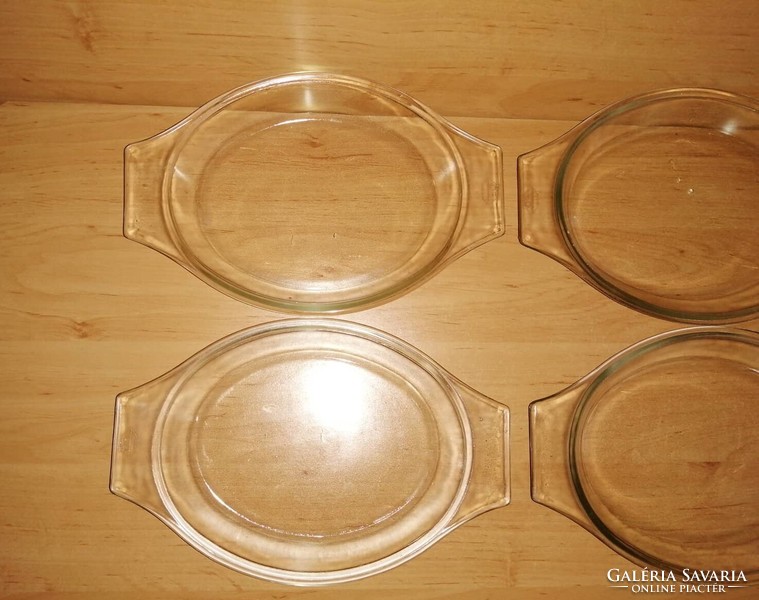 Retro Jénai üveg ovális tányér 6 db egyben (b)