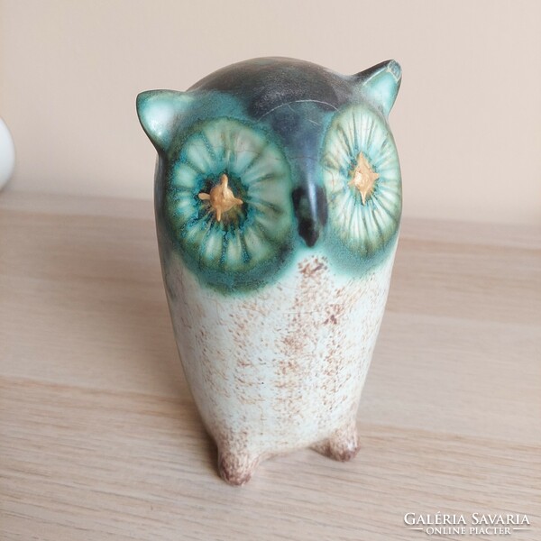 Free Shipping - Rare Industrial Ceramic Owl Figurine