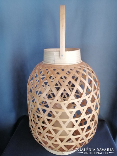 Modern bamboo candle holder with candle holder. Negotiable!