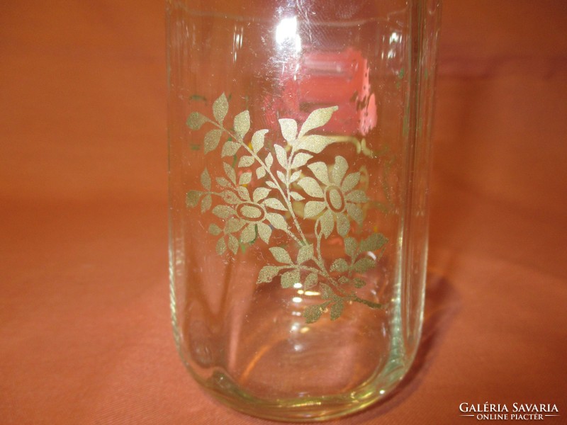 Old painted rose glass commemorative cup