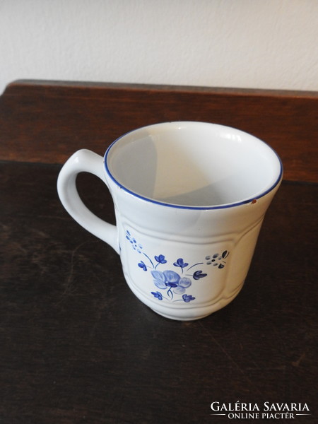 Herend Hungarian Village Pottery - blue floral ceramic mug