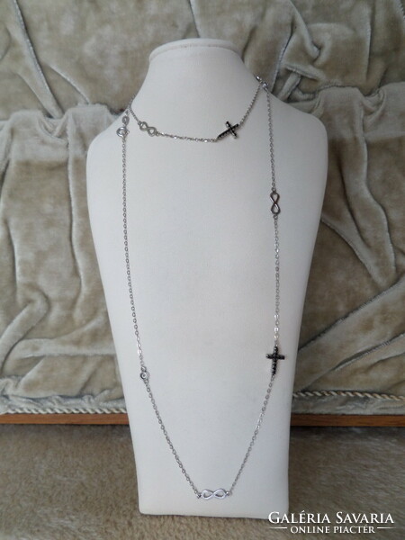 White gold chain and bracelet set / set