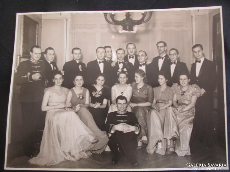 1939 House ball dance party stamp inscription marked photo on the reverse side of the collector with the names of the participants