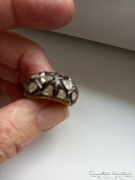 Viktorian 2.15Tcw diamond (pink cut) 925 sterling silver ring