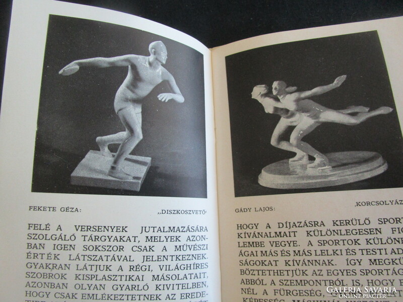 1940 Dr. Say Géza : Herend porceéángyár A művészi sportdíjak KÉPES KATALÓGUS DOMBORNYOMOTT CÍMER