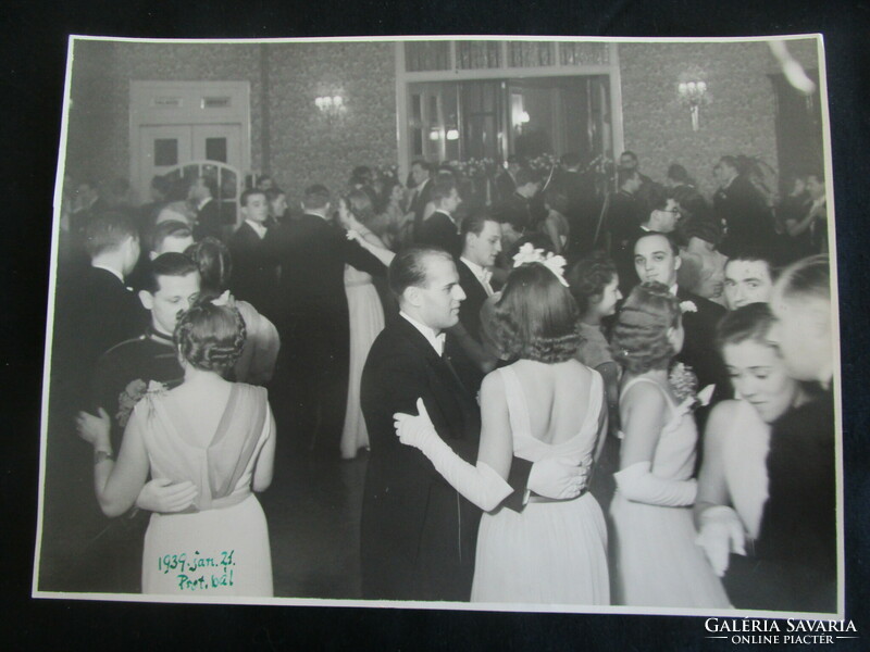 1939 Gellért hostel evangelical - protestant ball dance party seal inscription marked photo collectors