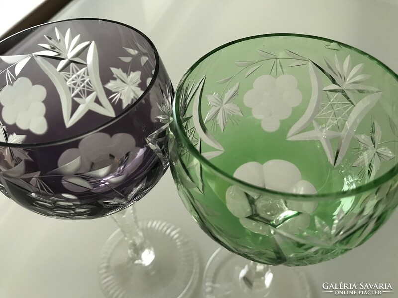 Ajka crystal marsala wine glasses in a pair