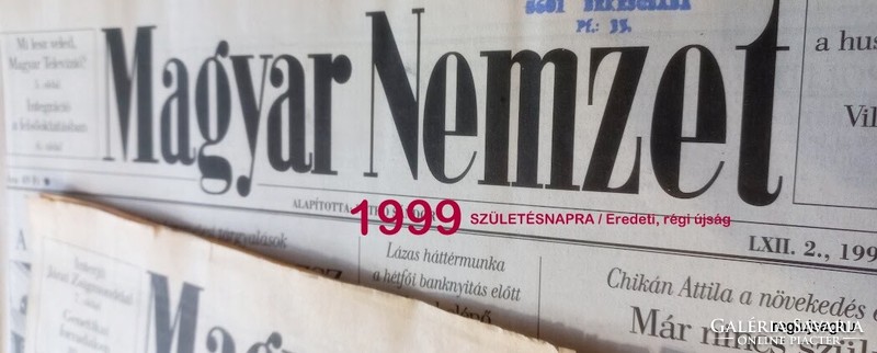 1999 január 4  /  Magyar Nemzet  /  Ssz.:  23226