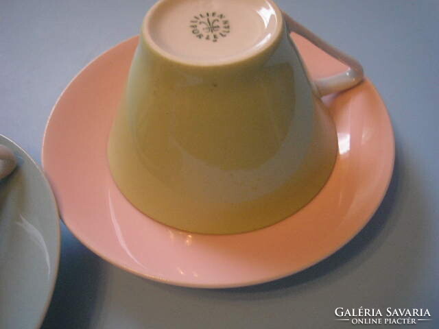 U7 Lilien ,színes kávés teás reggeliző szett ritkaság hibátlan