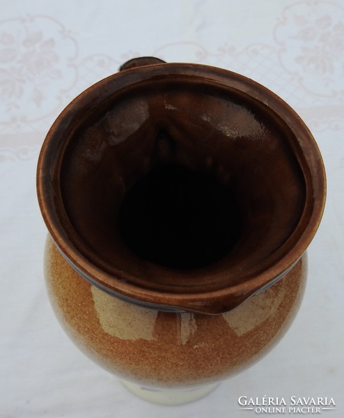 Vintage Austrian vase with handles - ceramic decanter - jug
