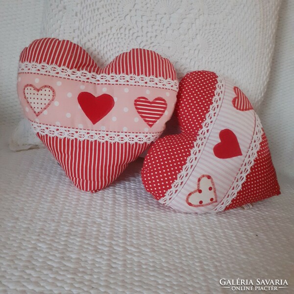 Heart pillows, decorations