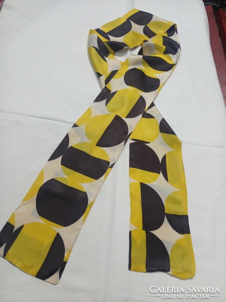 Midcentury design / women's retro scarf (180 cm long), mid-70s
