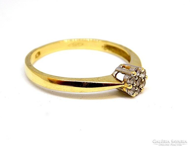 Virágos köves arany gyűrű (ZAL-Au111802)