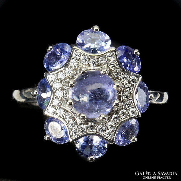 57 And genuine tanzanite 925 sterling silver ring