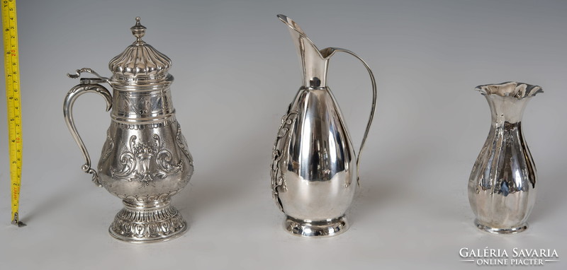 Silver hand hammered vase