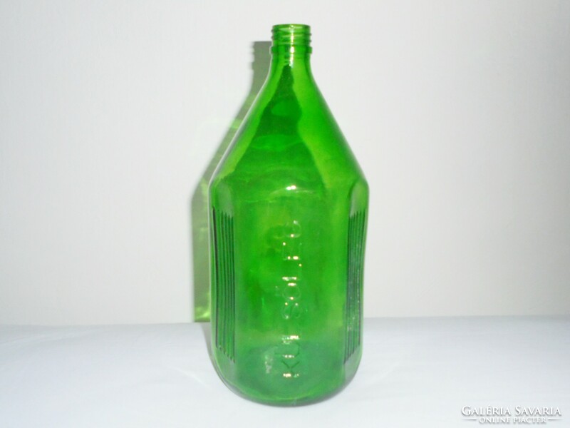 Retro pharmacy glass bottle with inscription on the outside - 1 liter - from the 1970s