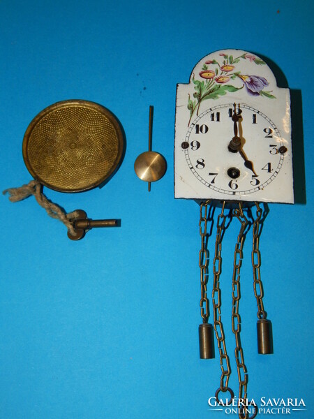 Pendulum mini clock with enamel dial - also video!