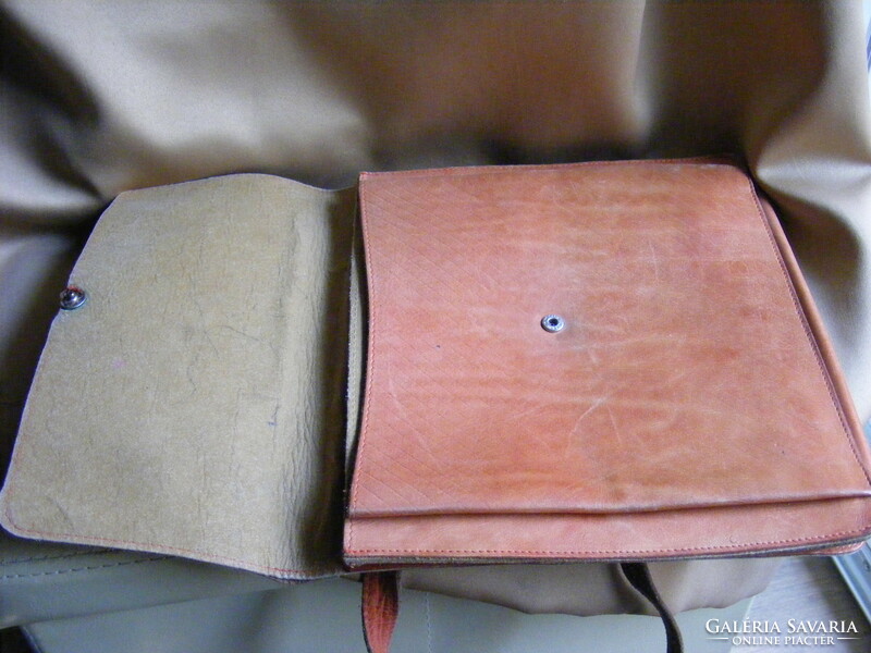 Leather briefcase map shoulder bag